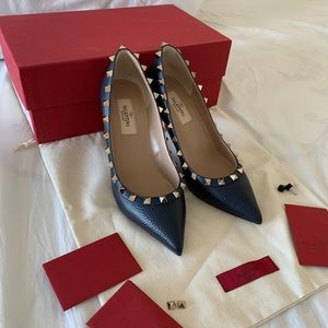 Valentino Rockstud pumps 85mm size 36 color Marine NIB